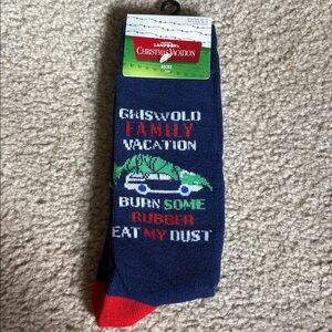 Christmas Vacation Griswold Socks Sz. 10-13 1 pr. NWT